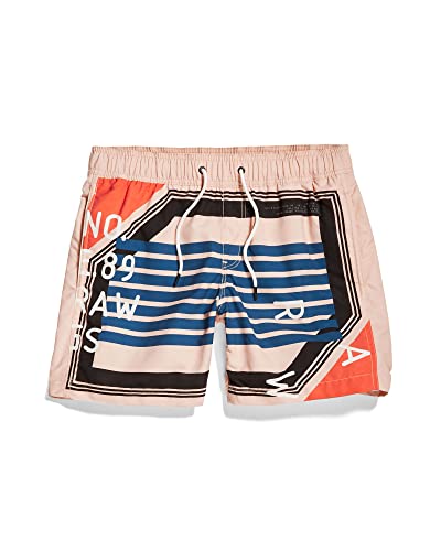 G-STAR RAW Herren Dirik Artwork Badeshorts, Rosa (peach nougat D21459-A505-C962), M von G-STAR RAW