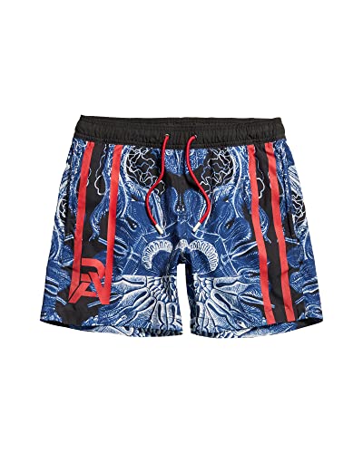 G-STAR RAW Herren Dirik Jellyfish Allover Badeshorts, Mehrfarben (dk black jellyfish mirror D22965-C331-D963), S von G-STAR RAW