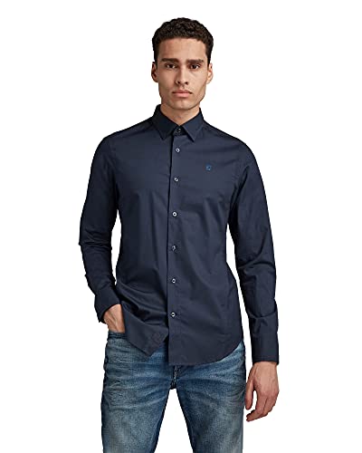 G-STAR RAW Herren Dressed Super Slim Shirt, Blau (mazarine blue D17026-C271-4213), XS von G-STAR RAW