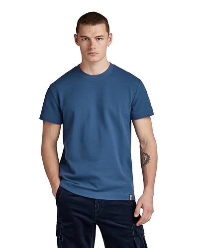 G-STAR RAW Herren Essential Pique T-Shirt, Blau (rank blue D23690-D287-868), L von G-STAR RAW