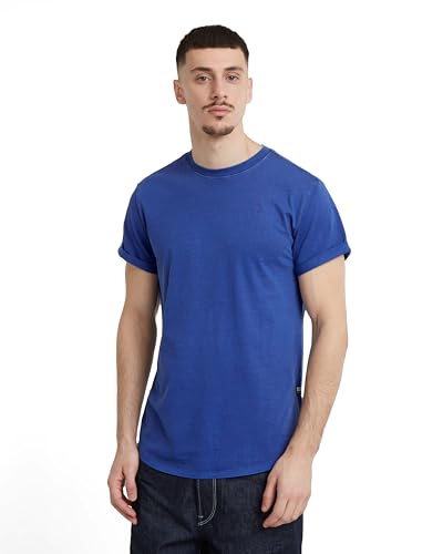 G-STAR RAW Herren Overdyed Lash T-Shirt T-Shirts, Blau (radar blue gd D16396-2653-G474), L von G-STAR RAW