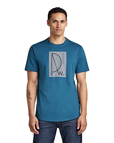 G-STAR RAW Herren Lash RAW Graphic T-Shirt, Blau (nitro D22377-336-1861), XS von G-STAR RAW