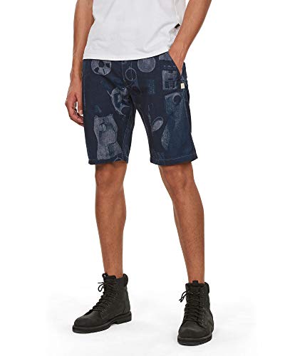 G-STAR RAW Herren Loic Chino Short, Mehrfarben (faded sartho blue mono objects D17005-C321-B562), 32 von G-STAR RAW