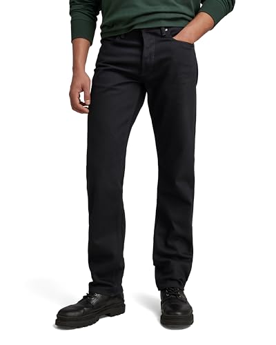 G-STAR RAW Herren Mosa Straight Jeans, Schwarz (pitch black D23692-B479-A810), 26W / 30L von G-STAR RAW