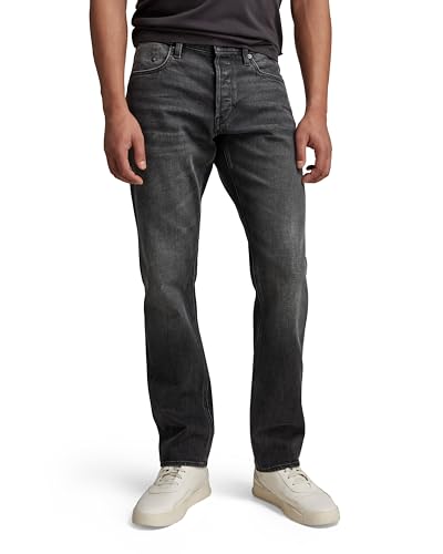 G-STAR RAW Herren Mosa Straight Jeans, Schwarz (worn in black moon D23692-B479-G108), 27W / 30L von G-STAR RAW