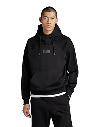 G-STAR RAW Herren Moto Loose Hooded Sweatshirt, Schwarz (dk black D22732-C988-6484), L von G-STAR RAW