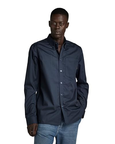 G-STAR RAW Herren One Pocket Regular Hemd , Blau (salute D24292-A504-C742), L von G-STAR RAW