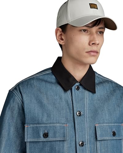 G-STAR RAW Herren Originals Baseball Cap, Grau (oyster mushroom D03219-D387-D607), PC von G-STAR RAW