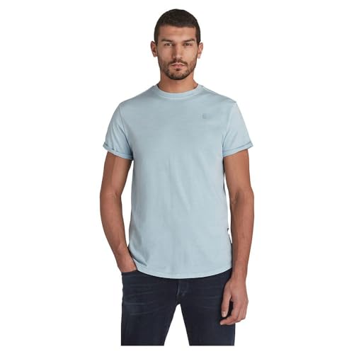 G-STAR RAW Herren Overdyed Lash T-Shirt T-Shirts, Blau (faze blue gd D16396-2653-C589), L von G-STAR RAW