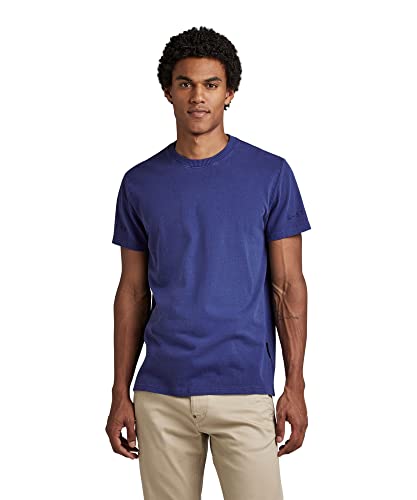 G-STAR RAW Herren Pigment Dye T-Shirt, Blau (ballpen blue gd D23157-C756-D066), L von G-STAR RAW