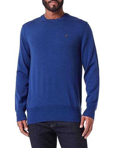 G-STAR RAW Herren Premium Core Knitted Pullover, Blau (ballpen blue D21931-B692-1822), M von G-STAR RAW