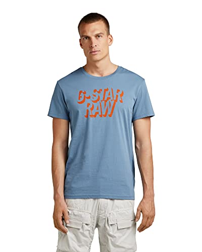 G-STAR RAW Herren Retro Shadow Graphic T-Shirt, Blau (azul D22210-C506-2182), XXL von G-STAR RAW