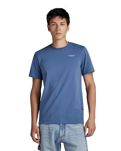 G-STAR RAW Herren Slim Base T-Shirt, Blau (vintage indigo D19070-C723-G278), L von G-STAR RAW