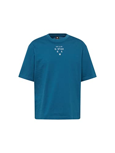 G-STAR RAW Herren Stencil Center Graphic Boxy T-Shirt, Blau (nitro D22387-4561-1861), XL von G-STAR RAW