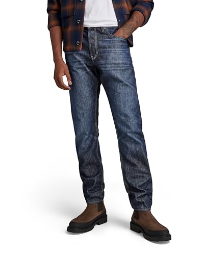 G-STAR RAW Herren Triple A Regular Straight Jeans, Blau (worn in pacific D19161-B988-D350), 26W / 32L von G-STAR RAW