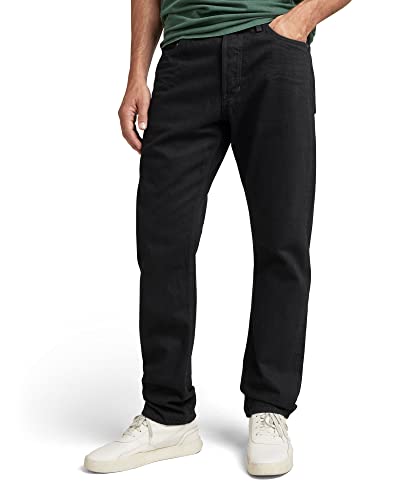 G-STAR RAW Herren Triple A Regular Straight Jeans, Schwarz (pitch black D19161-D182-A810), 29W / 30L von G-STAR RAW