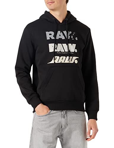 G-STAR RAW Herren Triple RAW. Hoodie, Schwarz (dk black D22318-A971-6484), XS von G-STAR RAW