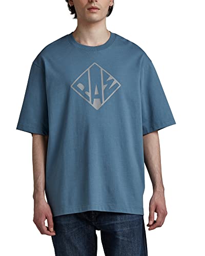 G-STAR RAW Herren Typography Boxy T-Shirt, Blau (azul D22211-C784-2182), XXL von G-STAR RAW