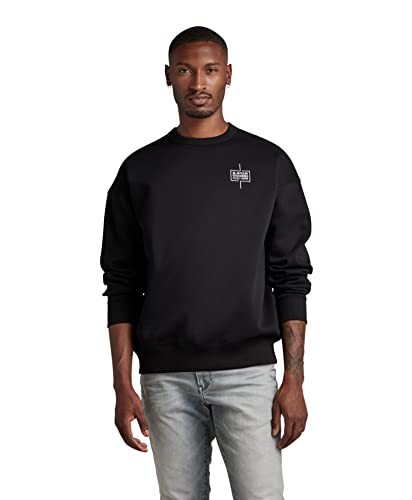 G-STAR RAW Herren Unisex Core Loose Sweatshirt, Schwarz (dk black D23223-C235-6484), S von G-STAR RAW