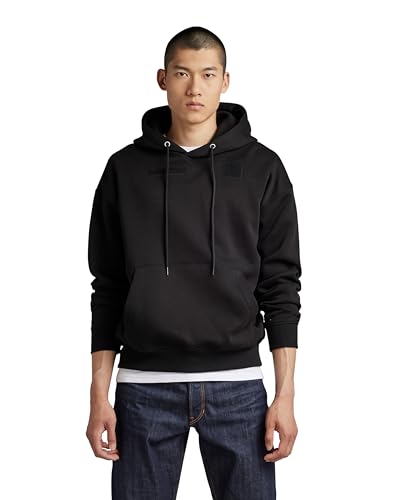 G-STAR RAW Herren Velcro Loose Hoodie, Schwarz (dk black D22753-A971-6484), XS von G-STAR RAW