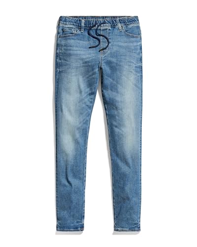 G-STAR RAW Jungen SS22317 3301 SLIM PULL-UP JEANS Jeans, Blau (sun faded indigo destroyed D24921-01-C041), 12 Jahre von G-STAR RAW