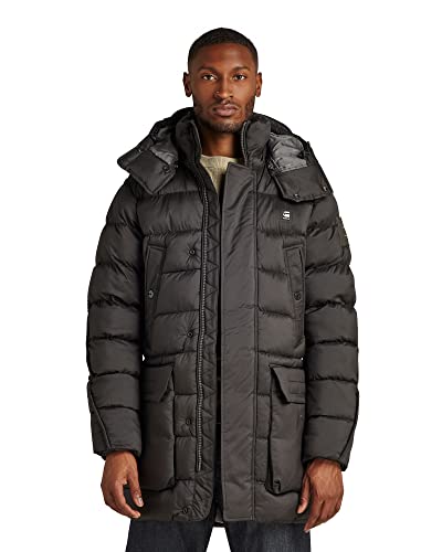 G-STAR RAW Herren G-Whistler Padded Hooded Parka, Schwarz (dk black D20102-D199-6484), XS von G-STAR RAW