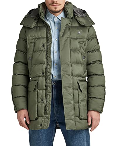 G-STAR RAW Herren G-Whistler Padded Hooded Parka, Grün (lt hunter D20102-D199-8165), S von G-STAR RAW