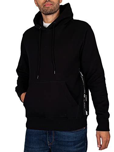 G-STAR RAW Herren Logo Tape Hooded Sweatshirt, Schwarz (dk black D22014-D174-6484), L von G-STAR RAW