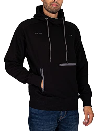 G-STAR RAW Herren Moto Loose Hoodie, Schwarz (dk black D22020-A613-6484), M von G-STAR RAW