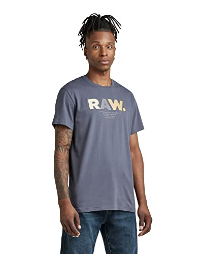 G-STAR RAW Herren Multi Colored RAW. T-Shirt, Blau (fantem blue D22208-336-863), S von G-STAR RAW