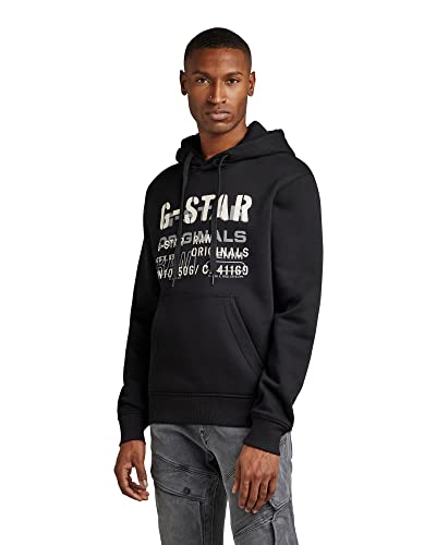 G-STAR RAW Herren Multi Layer Originals Hooded Sweatshirt, Schwarz (dk black D22232-A971-6484), L von G-STAR RAW