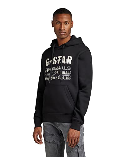 G-STAR RAW Herren Multi Layer Originals Hooded Sweatshirt, Schwarz (dk black D22232-A971-6484), S von G-STAR RAW