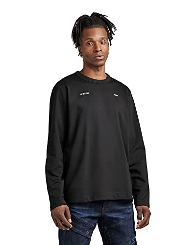 G-STAR RAW Herren Lightweight Sweatshirt, Schwarz (dk black D21567-D136-6484), L von G-STAR RAW