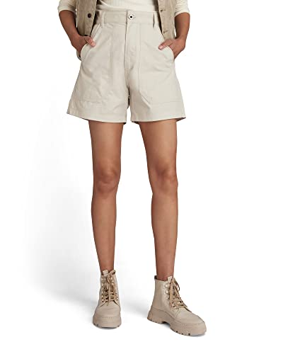 G-STAR RAW Damen 3D Fatigue Shorts, Beige (whitebait D21101-C973-1603), 26 von G-STAR RAW