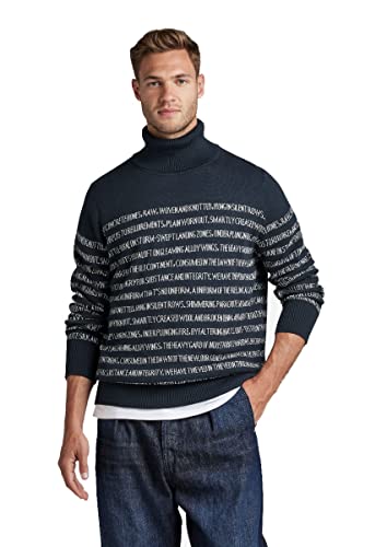 G-STAR RAW Damen Unisex Jacquard Stripe Turtle Strickpullover, Mehrfarben (salute/milk stripe D22124-8403-D517), XL von G-STAR RAW