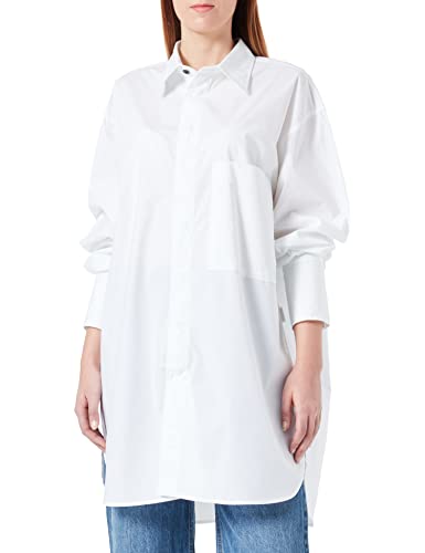 G-STAR RAW Damen Oversized Boyfriend Hemd, Weiß (white D22492-4481-110), L von G-STAR RAW