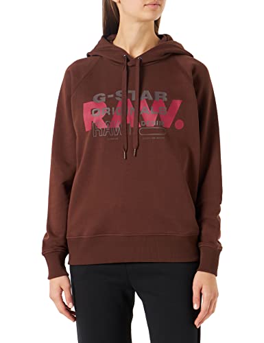 G-STAR RAW Damen Raglan Raw Originals Hooded Sweatshirt, Braun (chocolate lab D22117-A613-D312), XL von G-STAR RAW