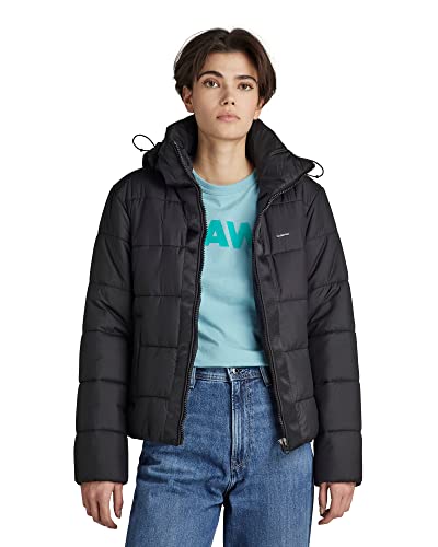 G-STAR RAW Damen Meefic Hooded Padded Jacke, Schwarz (dk black D17597-B958-6484), M von G-STAR RAW