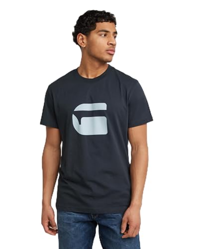 G-Star RAW Herren Burger Logo T-Shirt, Blau (Salute D25671-336-c742), L EU von G-STAR RAW