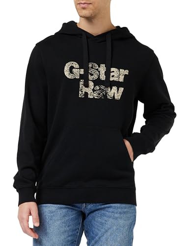 G-Star RAW Men's Painted Graphic sw Hooded Sweatshirt, Schwarz (dk Black D24664-D390-6484), M von G-STAR RAW