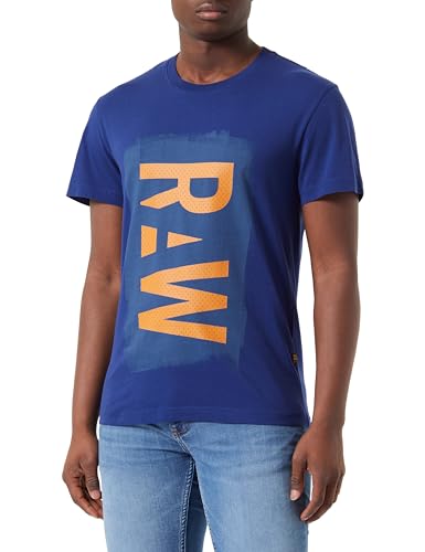 G-Star RAW Men's Painted raw gr r t T-Shirt, Blau (ballpen Blue D25014-336-1822), XS von G-STAR RAW