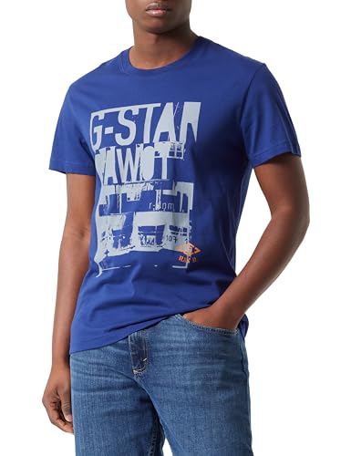 G-Star RAW Men's Underground gr r t T-Shirt, Blau (ballpen Blue D25013-336-1822), S von G-STAR RAW