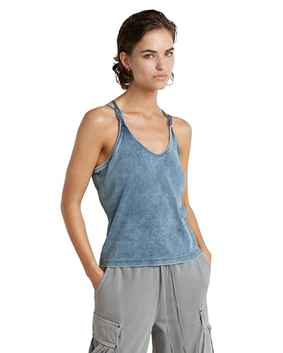 G-Star RAW Damen Indigo Spaghetti Strap Tank Top Wmn T-Shirt, Blau (Sun Faded Indigo D24518-d643-b503), L EU von G-STAR RAW