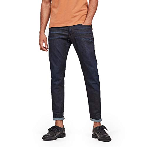 G-STAR RAW Herren 3301 Regular Tapered Jeans, Blau (dk aged 51003-7209-89), 34W / 32L von G-STAR RAW