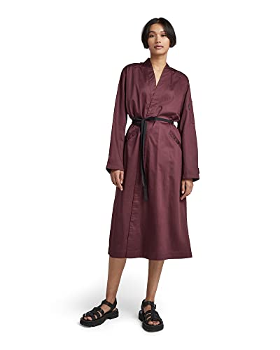 G-STAR RAW Damen Wrap Kleid, Purpur (vineyard wine D22159-D197-D303), L von G-STAR RAW