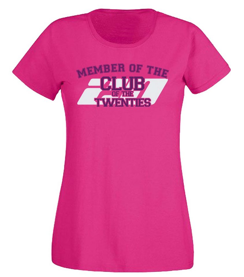 G-graphics T-Shirt Damen T-Shirt - 20 – Member of the Club of Twenties zum 20. Geburtstag, mit trendigem Frontprint, Slim-fit, Aufdruck auf der Vorderseite, Spruch/Sprüche/Print/Motiv von G-graphics