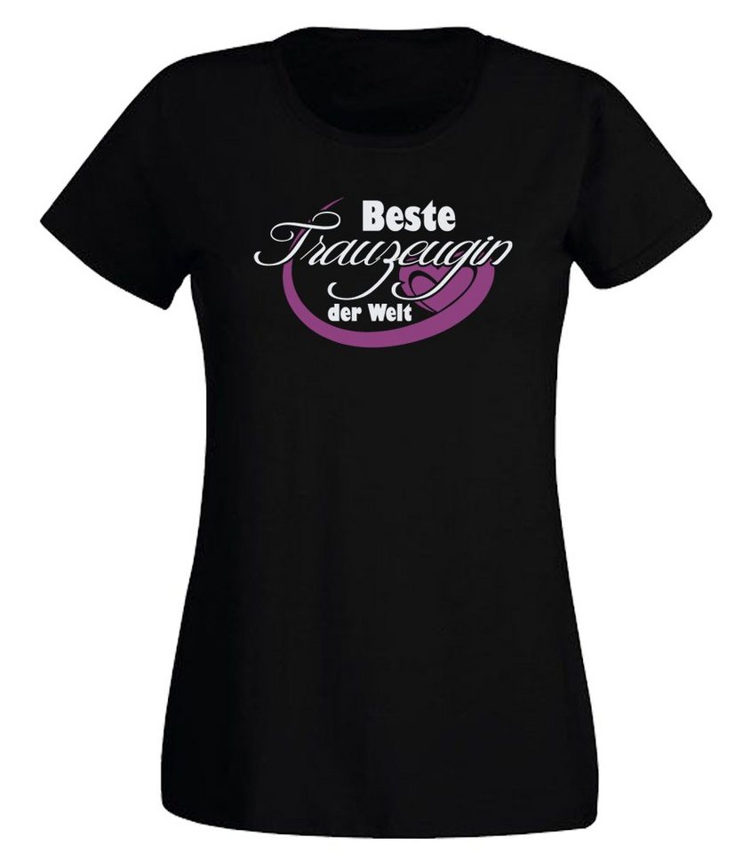 G-graphics T-Shirt Damen T-Shirt - Beste Trauzeugin der Welt mit trendigem Frontprint, Slim-fit, Aufdruck auf der Vorderseite, Spruch/Sprüche/Print/Motiv, für jung & alt von G-graphics