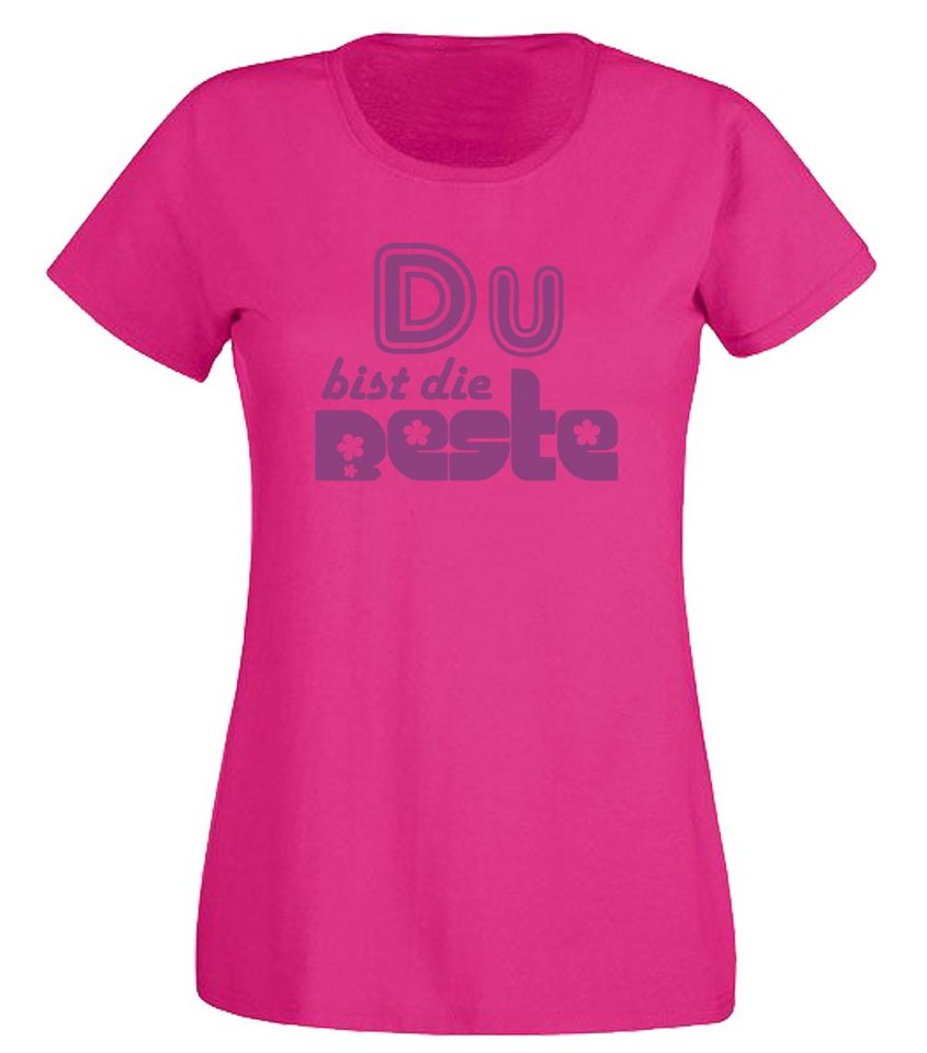 G-graphics T-Shirt Damen T-Shirt - Du bist die Beste mit trendigem Frontprint, Slim-fit, Aufdruck auf der Vorderseite, Spruch/Sprüche/Print/Motiv, für jung & alt von G-graphics