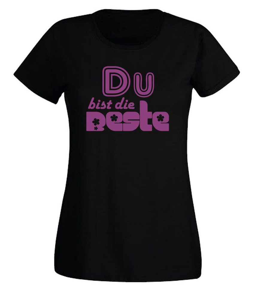 G-graphics T-Shirt Damen T-Shirt - Du bist die Beste mit trendigem Frontprint, Slim-fit, Aufdruck auf der Vorderseite, Spruch/Sprüche/Print/Motiv, für jung & alt von G-graphics