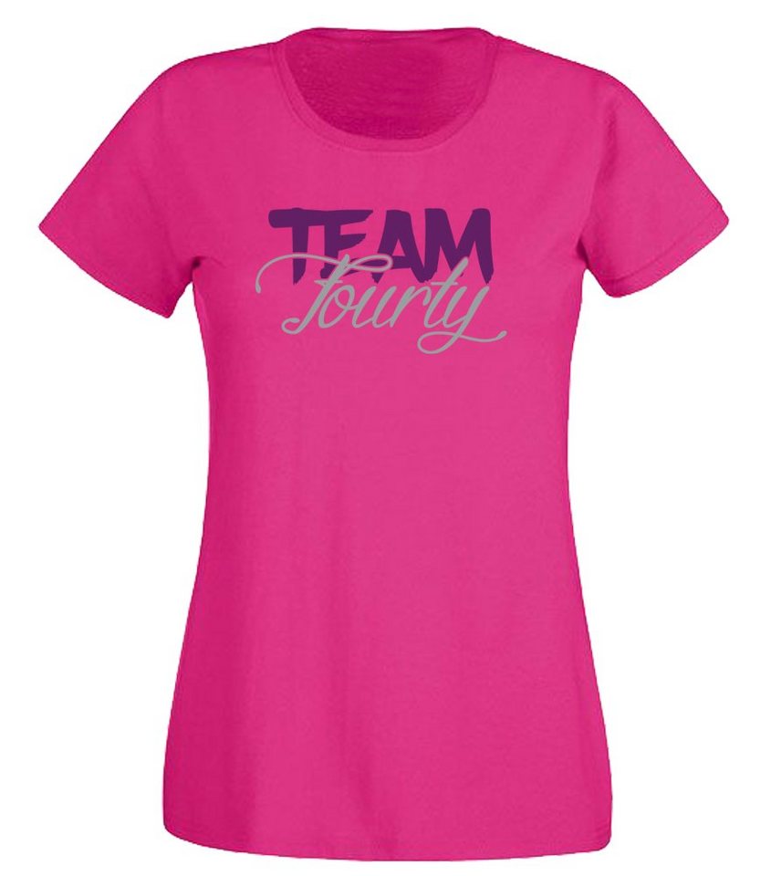 G-graphics T-Shirt Damen T-Shirt - Team Fourty zum 40. Geburtstag, mit trendigem Frontprint, Slim-fit, Aufdruck auf der Vorderseite, Spruch/Sprüche/Print/Motiv von G-graphics